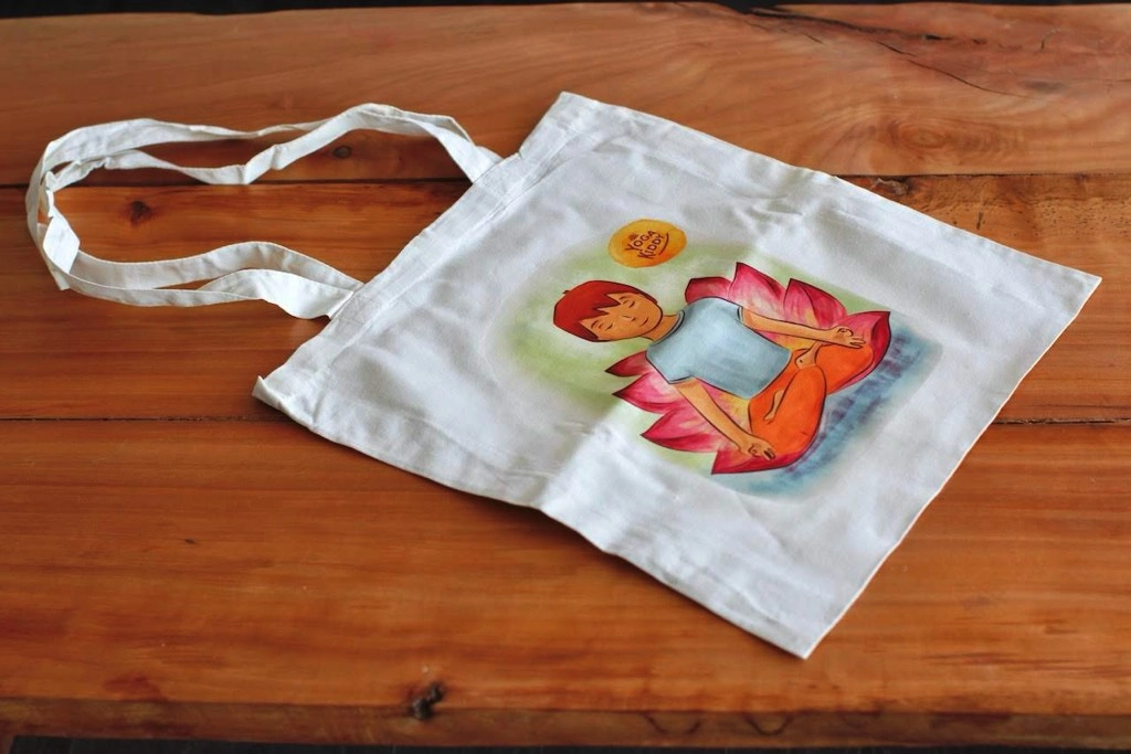 Sac en coton écologique pour transport du matériel de yoga
