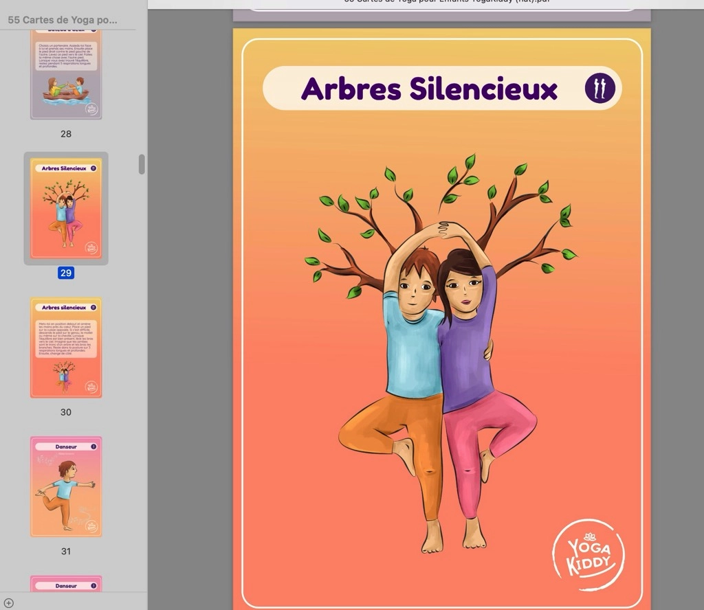 La posture de l'arbre (Vrksasana) yoga famille