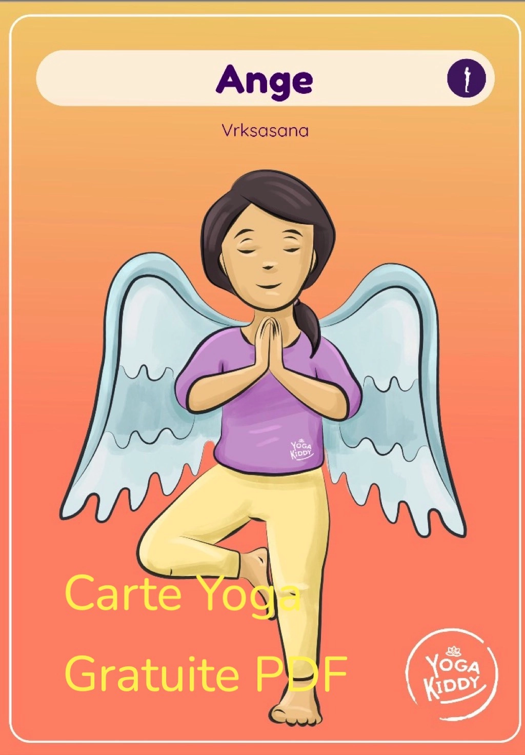 Carte de Yoga Gratuite à Télécharger : Posture de l'ange (Vrikshasana)